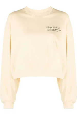 Sporty & Rich Cropped Tennis Script sweatshirt