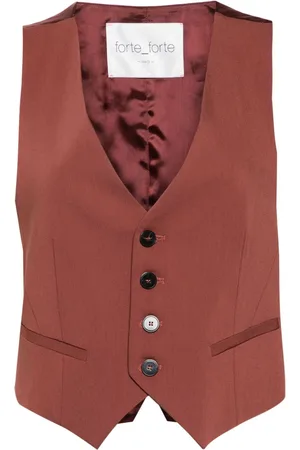 FORTE FORTE Vest med satin-paneler