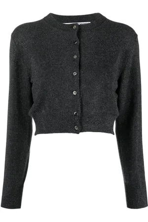 Alexander Wang Cropped cardigan med høj glans