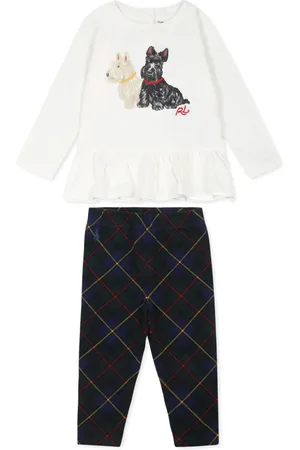 Ralph Lauren Sæt med leggings og jersey med hundetryk