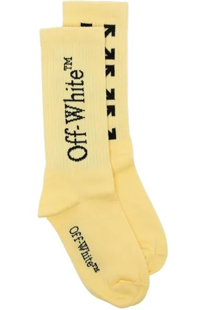 OFF-WHITE Ribstrikkede strømper med logotryk