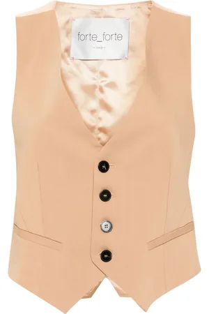 FORTE FORTE Vest med satin-paneler