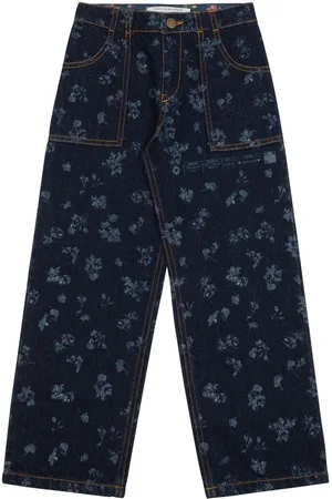 PHILOSOPHY DI LORENZO SERAFINI Jeans med lige ben og blomstertryk