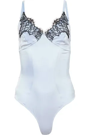 FLEUR DU MAL Iris bodysuit med blondedetalje