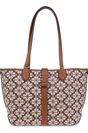 Kate Spade Mellemstor tote i blomstret jacquard