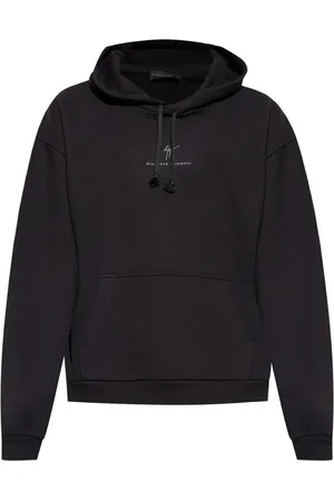 Giuseppe Zanotti Hættetrøje med broderet logo og snoretræk