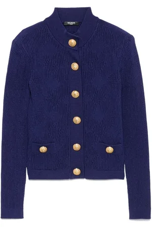 Balmain Gingham-ternet cardigan