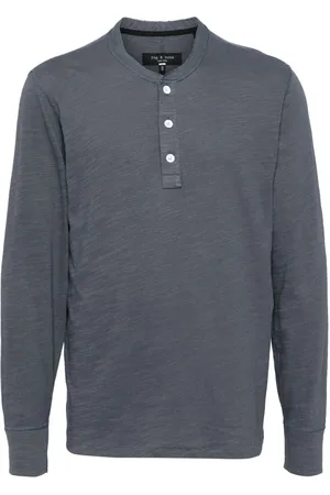 RAG&BONE Henley-polo med klassisk flamme