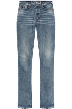 Saint Laurent Jeans med logomærke og lige ben