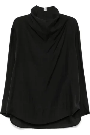 Totême Bluse i organza med høj hals