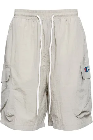 Ground Zero Cargo-shorts med krøllet effekt og logotryk
