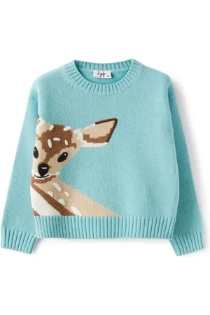 Il gufo Intarsia-mønstret striktrøje