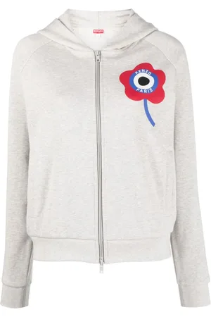 Kenzo Hættetrøje med logotryk og lynlås
