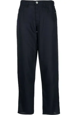 Emporio Armani Bukser i hør med lige ben