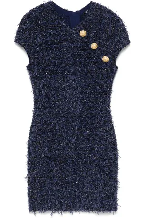 Balmain Kort bouclé-kjole