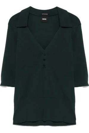 HUGO BOSS Ribstrikket polotop