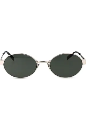 Saint Laurent Ovale solbriller med graveret logo