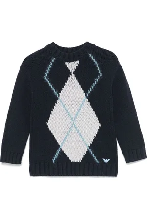 Emporio Armani Intarsiastrikket sweater