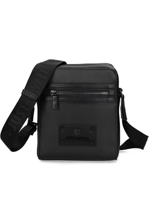 Roberto Cavalli Messenger-taske med logoplade