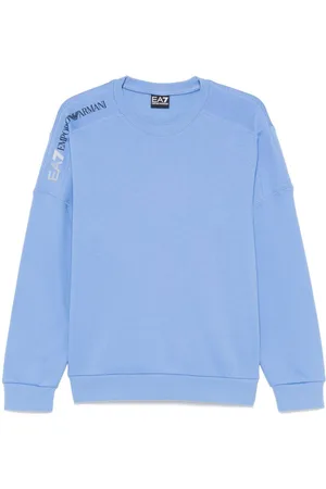 EA7 Sweatshirt med logoapplikation