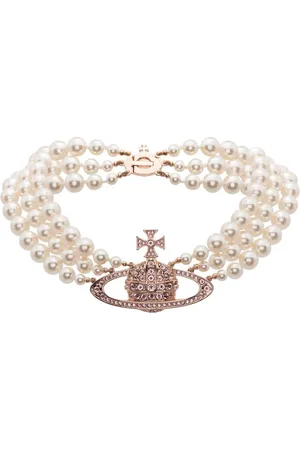 Vivienne Westwood Messaline Orb choker-halskæde med tre rækker