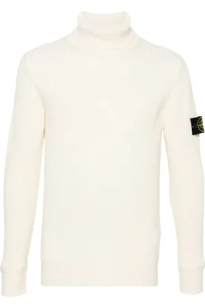 Stone Island Ribstrikket sweater i jomfruuld