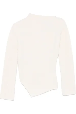Rohe Ribstrikket sweater med snoet detalje