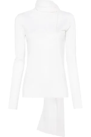Totême Sweater med draperet tørklæde