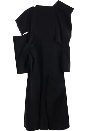 YOHJI YAMAMOTO Asymmetrisk uldfrakke