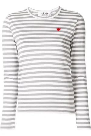 Comme des Garçons Top med logo og striber