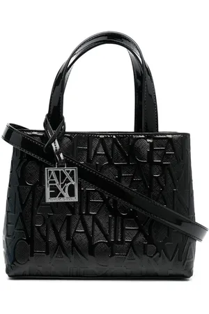 Armani Exchange Tote med heldækkende logotryk