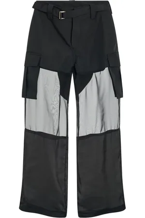 SACAI Cargobukser med lige ben og gennemsigtig detalje
