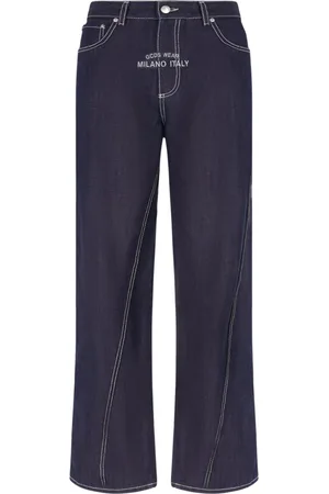 GCDS Jeans med brede ben og rå kant