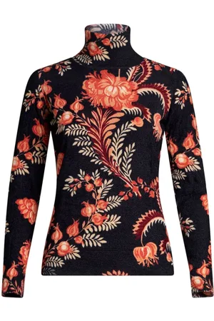 Etro Sweater med rullekrave og tryk