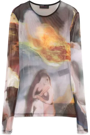 MUGLER X Ambera Wellmann top i mesh
