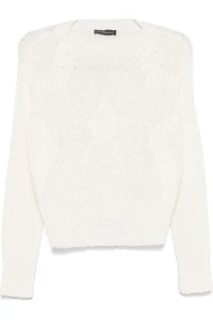 LORENA ANTONIAZZI Sweater med stjerne-jacquard