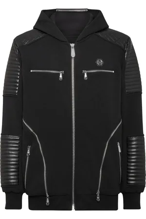Philipp Plein Jakke med hætte og lynlås