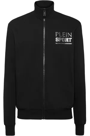 Philipp Plein Sweatshirt med tigertryk og lynlås