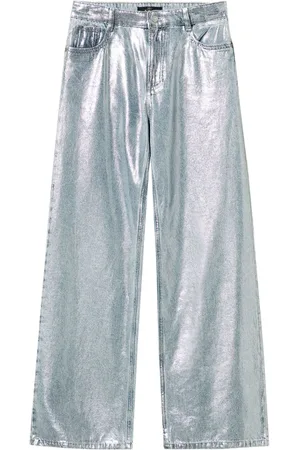 Twin-Set Behandlede jeans med brede ben