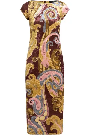 Etro Kjole i chenille med paisleytryk