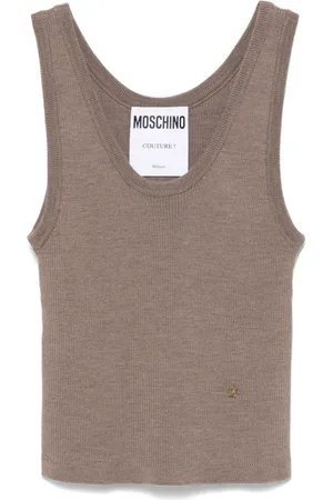 Moschino Strikket top med logobogstaver