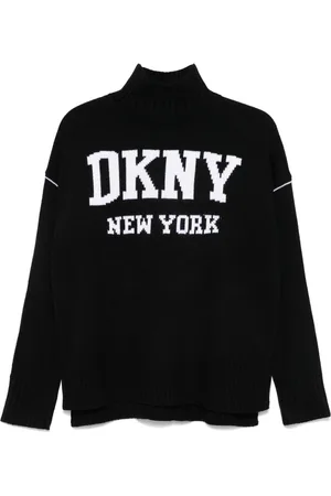 DKNY Intarsiastrikket sweater med logo
