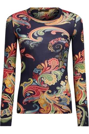 Etro T-shirt i uld med tryk
