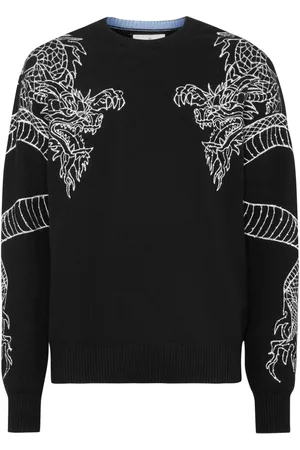 Philipp Plein Trøje med drage-broderi
