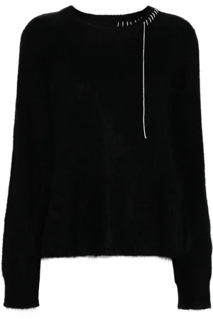 YOHJI YAMAMOTO Langærmet sweater med broderi