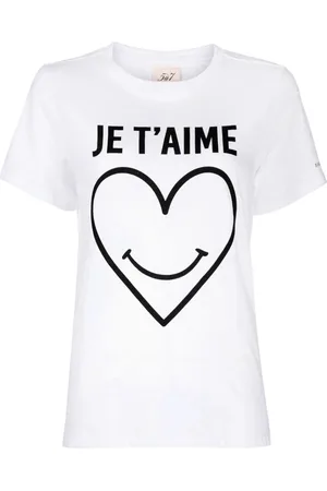 Cinq A Sept Smiling T-shirt med hjertetryk
