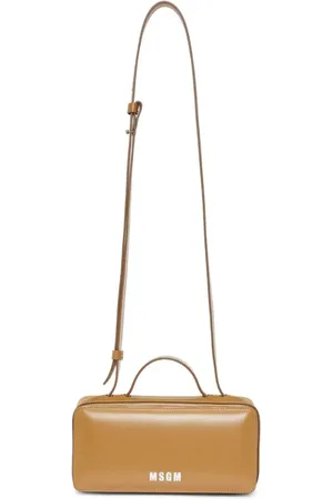 Msgm Tote i læder med logotryk