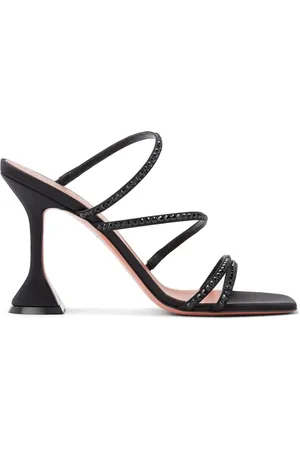 Amina Muaddi 100 mm Naima sandaler med krystaludsmykning