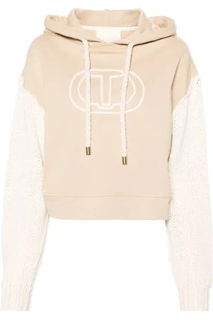 Twin-Set Hættetrøje med logobroderi