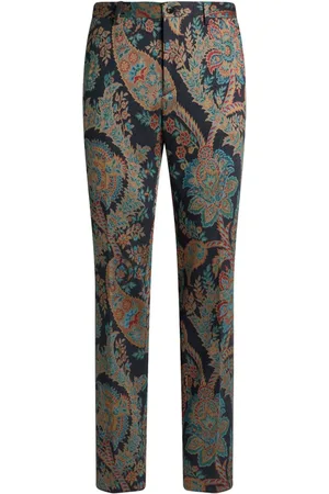 Etro Skræddersyede bukser i jacquard med paisleymønster